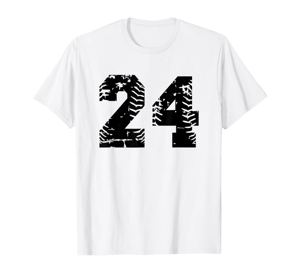 Number 24 Softball Baseball Black T-Shirt - Fun Novelty Design Unisex - T-Shirt, Sweatshirt, Hoodie