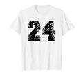 Number 24 Softball Baseball Black T-Shirt - Fun Novelty Design Unisex - T-Shirt, Sweatshirt, Hoodie