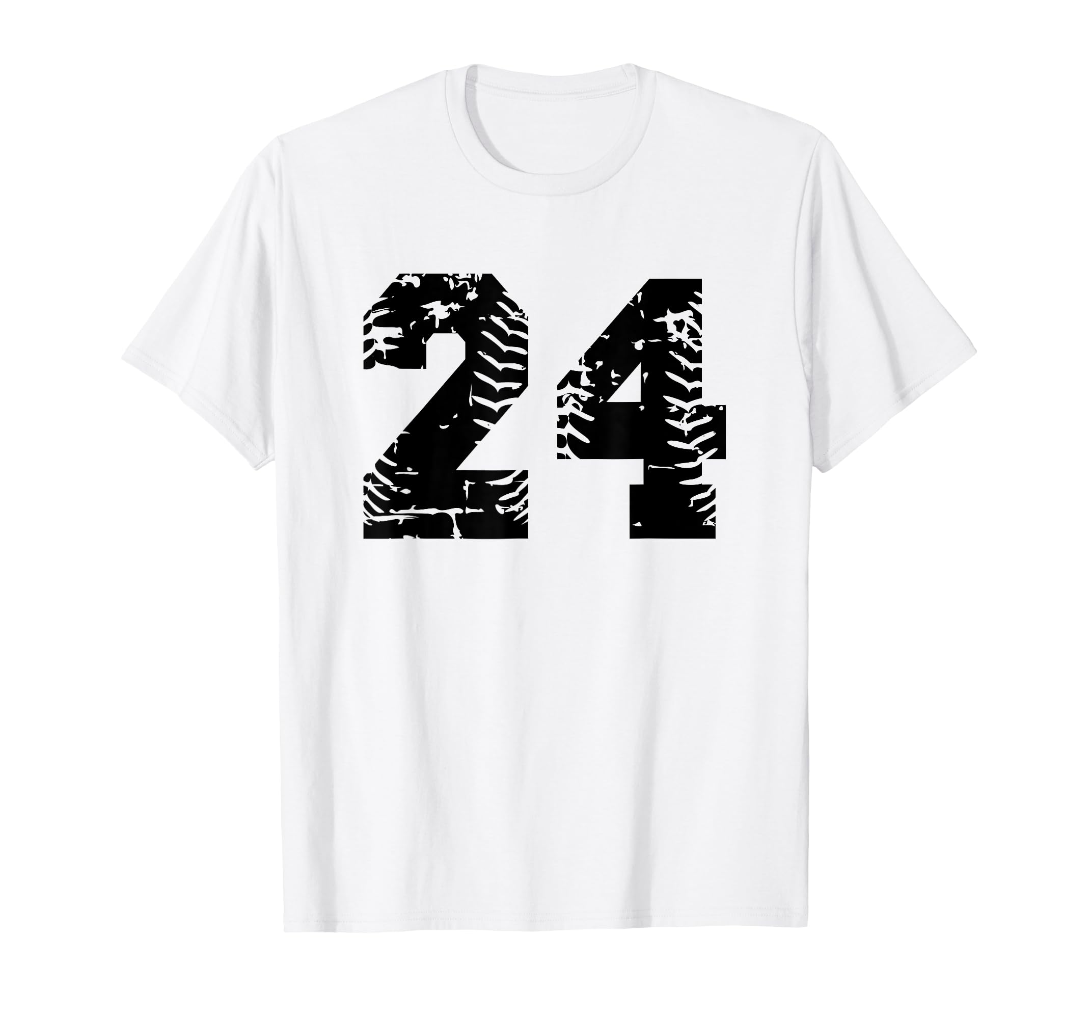 Number 24 Softball Baseball Black T-Shirt - Fun Novelty Design Unisex - T-Shirt, Sweatshirt, Hoodie