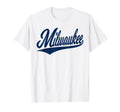 Milwaukee Wisconsin Varsity Script Sports T-Shirt - Custom Art Print Unisex - T-Shirt, Sweatshirt, Hoodie