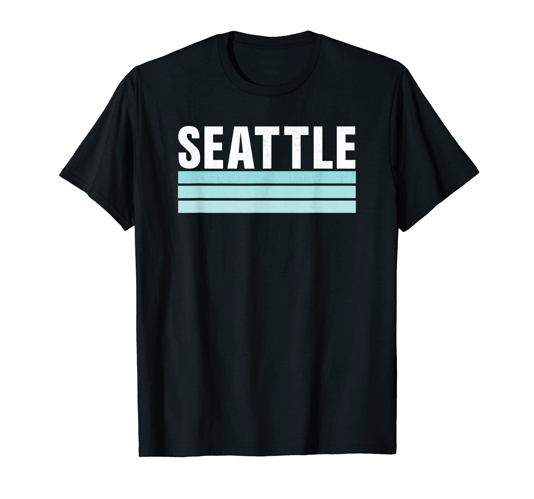Seattle Blue Light Blue Striped T-Shirt - Novelty Apparel for Adults - T-Shirt, Sweatshirt, Hoodie