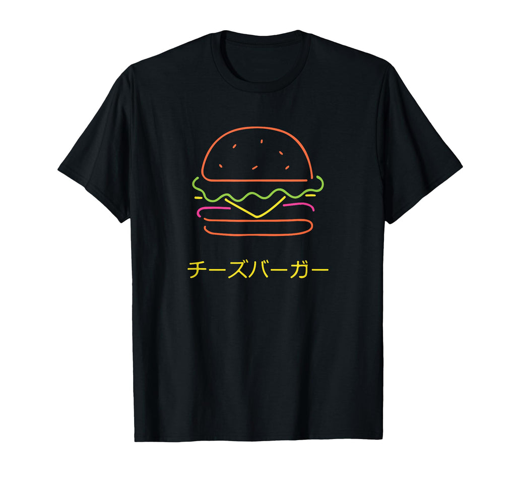 Cheeseburger Japanese Food Vaporwave T-Shirt - Novelty Apparel Unisex - T-Shirt, Sweatshirt, Hoodie