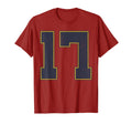 17 Outline Number 17 Fan Varsity T-Shirt - Streetwear Style for Adults - T-Shirt, Sweatshirt, Hoodie