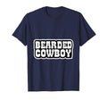 Mens Bearded Cowboy Western Mustache T-Shirt - Minimalist Print for Adults - T-Shirt, Sweatshirt, Hoodie