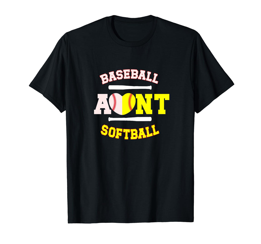 Baseball Softball Aunt Softball Baseball T-Shirt - Graphic Print Unisex - T-Shirt, Sweatshirt, Hoodie