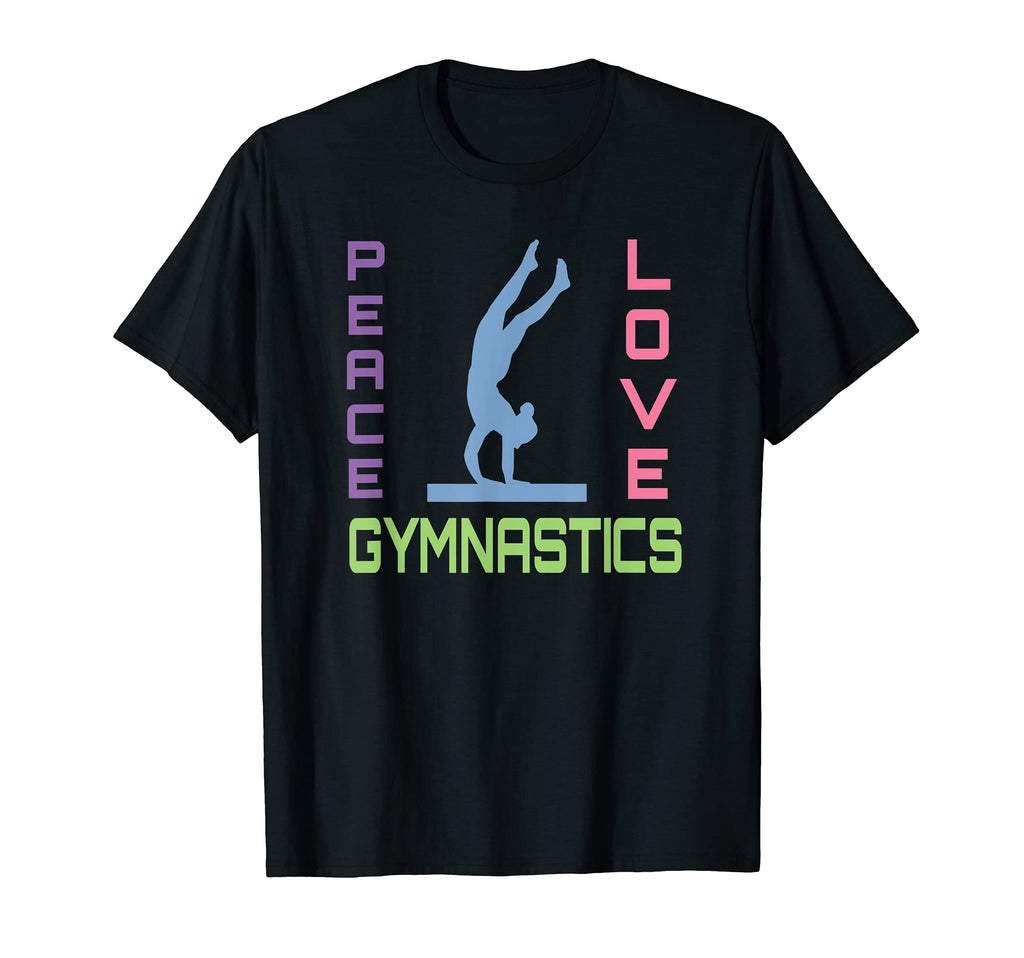 Homewise Shopper Peace Love Gymnastics T-Shirt - Fun Novelty Design Unisex - T-Shirt, Sweatshirt, Hoodie