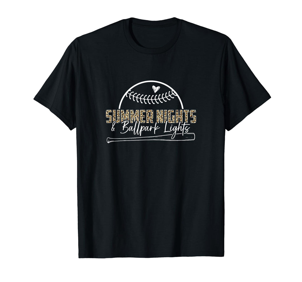 Softball Womens Leopard Pattern T-Shirt - Trendy Graphic Men Women - T-Shirt, Sweatshirt, Hoodie