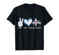 Peace Love Physical Therapy Pt Month T-Shirt - Fun Novelty Design Unisex - T-Shirt, Sweatshirt, Hoodie