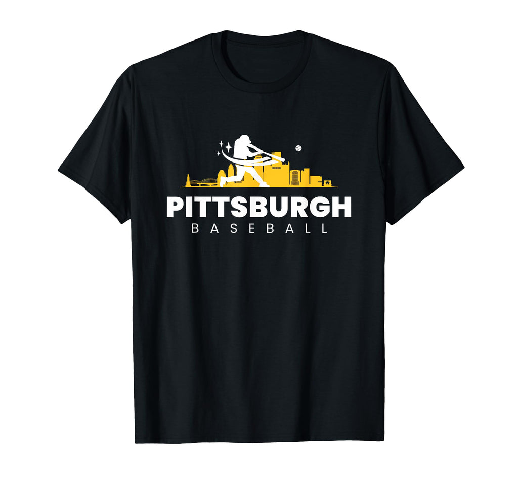 Pittsburgh Baseball Minimalist T-Shirt - Custom Art Print Men Women - T-Shirt, Sweatshirt, Hoodie