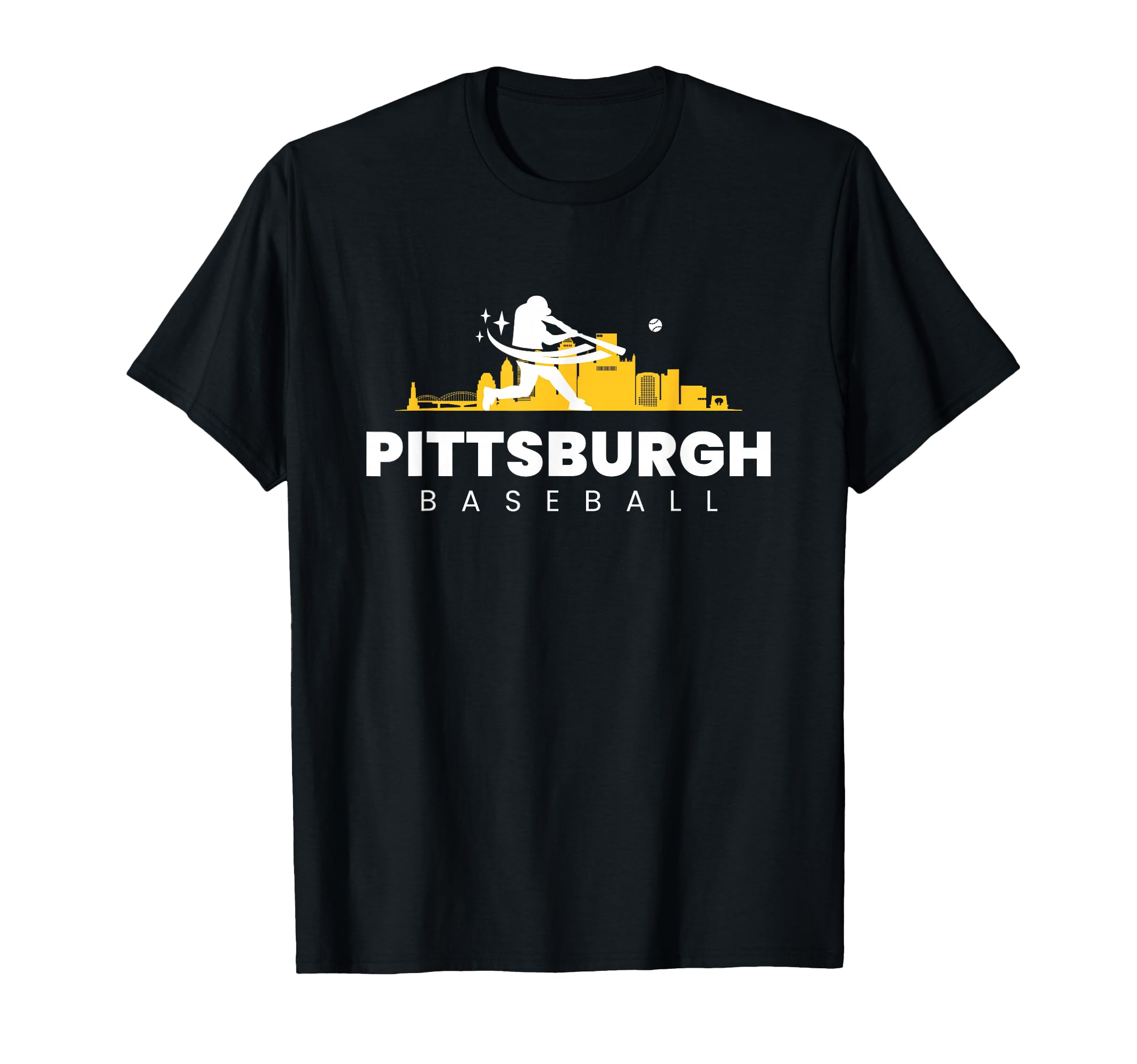 Pittsburgh Baseball Minimalist T-Shirt - Custom Art Print Men Women - T-Shirt, Sweatshirt, Hoodie