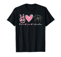 Peace Love Labrador Black Lab Owner Black T-Shirt - Graphic Print Unisex - T-Shirt, Sweatshirt, Hoodie