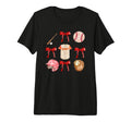 Baseball Mama Mom Coquette Tri Blend T-Shirt - Unique Graphic Unisex - T-Shirt, Sweatshirt, Hoodie