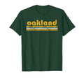 Oakland Three Stripe Weathered Green T-Shirt - Aesthetic Graphic Men Women - T-Shirt, Sweatshirt, Hoodie