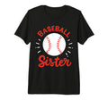 Baseball Sister Tri Blend T-Shirt - Minimalist Print for Adults - T-Shirt, Sweatshirt, Hoodie
