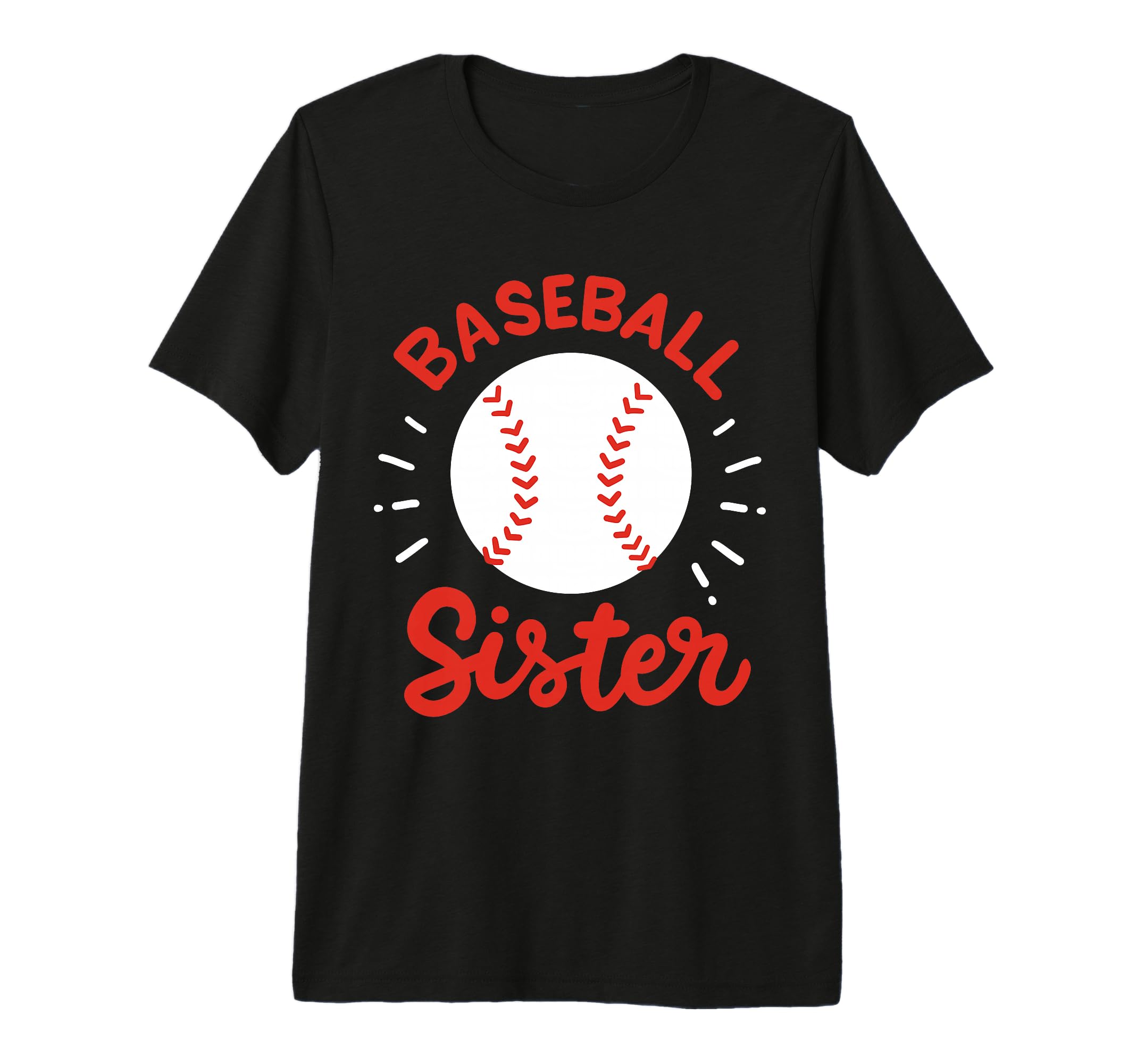 Baseball Sister Tri Blend T-Shirt - Minimalist Print for Adults - T-Shirt, Sweatshirt, Hoodie