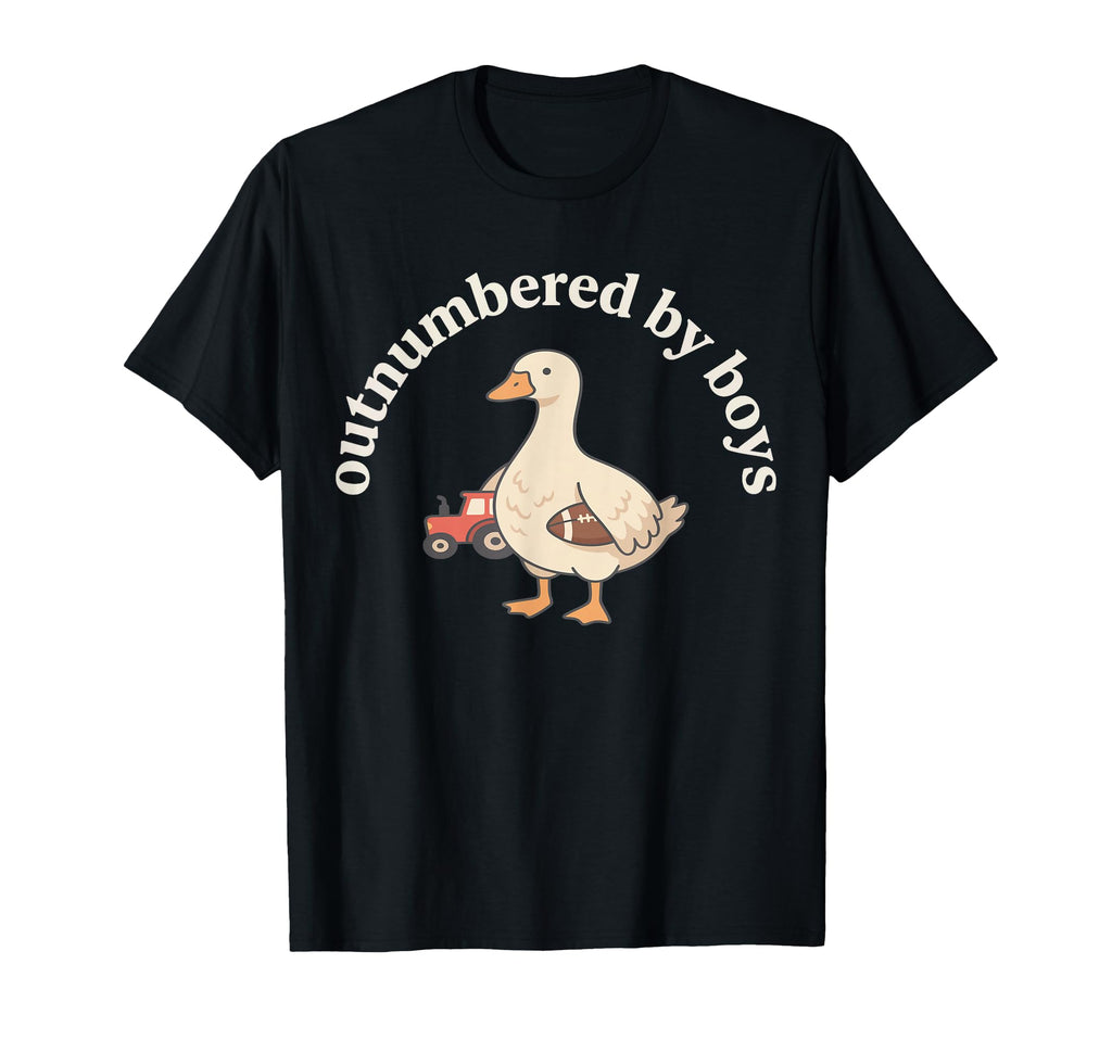 Outnumbered Funny Mom Baseball Goose T-Shirt - Casual Everyday Wear Unisex - T-Shirt, Sweatshirt, Hoodie