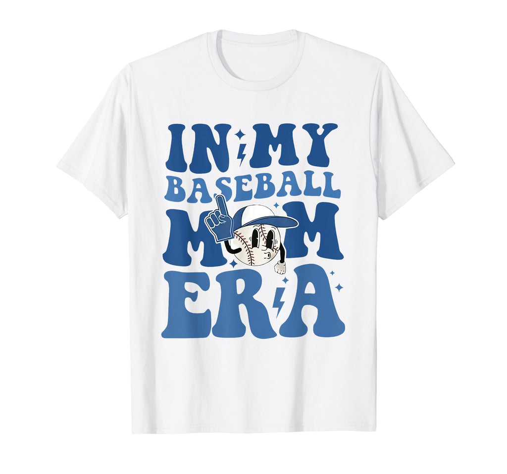 My Baseball Mom Era Groovy Baseball T-Shirt - Custom Art Print Men Women - T-Shirt, Sweatshirt, Hoodie