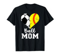 Ball Mom Heart Funny Softball Soccer T-Shirt - Novelty Apparel for Adults - T-Shirt, Sweatshirt, Hoodie