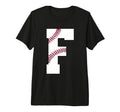 F Baseball Initial Personalized Letter T-Shirt - Graphic Print for Adults - T-Shirt, Sweatshirt, Hoodie