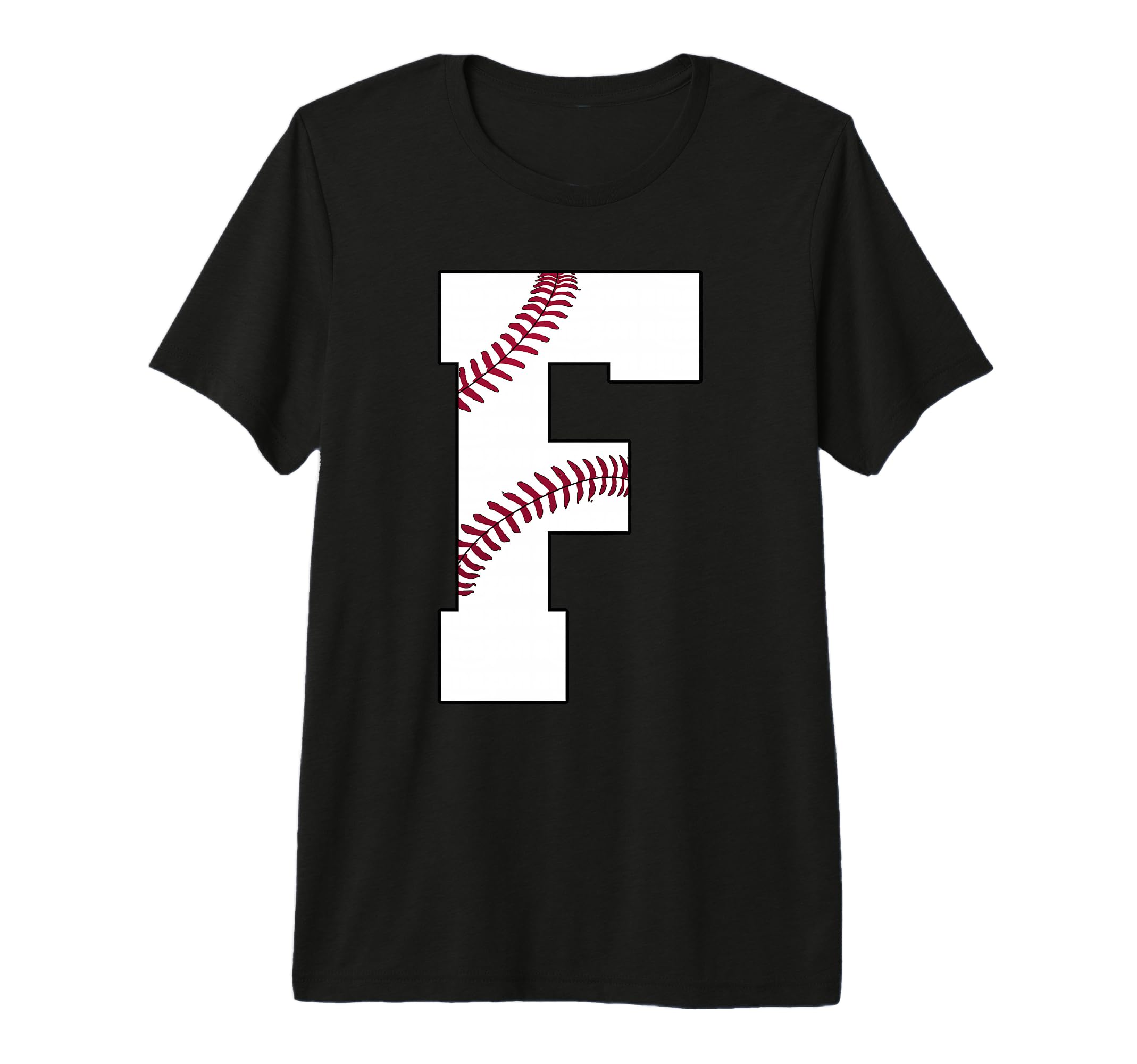 F Baseball Initial Personalized Letter T-Shirt - Graphic Print for Adults - T-Shirt, Sweatshirt, Hoodie