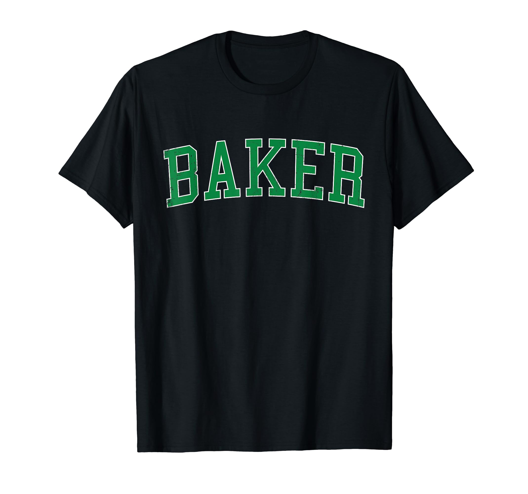 Baker La Distressed Green Varsity T-Shirt - Aesthetic Graphic for Adults - T-Shirt, Sweatshirt, Hoodie