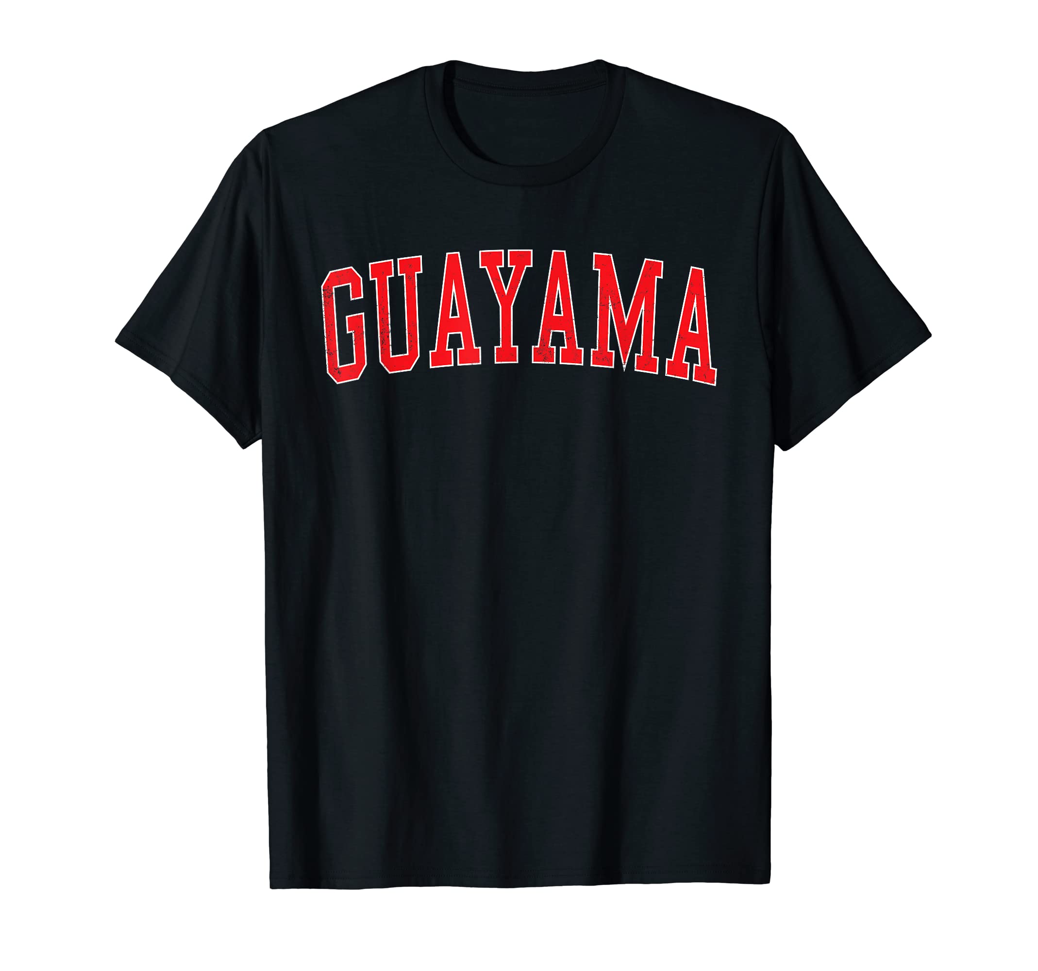 Guayama Pr Varsity Red Text T-Shirt - Custom Art Print Unisex - T-Shirt, Sweatshirt, Hoodie