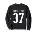 Number 37 Little Sis Biggest Fan Sweatshirt - Custom Art Print Unisex - T-Shirt, Sweatshirt, Hoodie