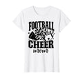 Womens Football And Cheer Mom Funny T-Shirt - Trendy Graphic for Adults - T-Shirt, Sweatshirt, Hoodie