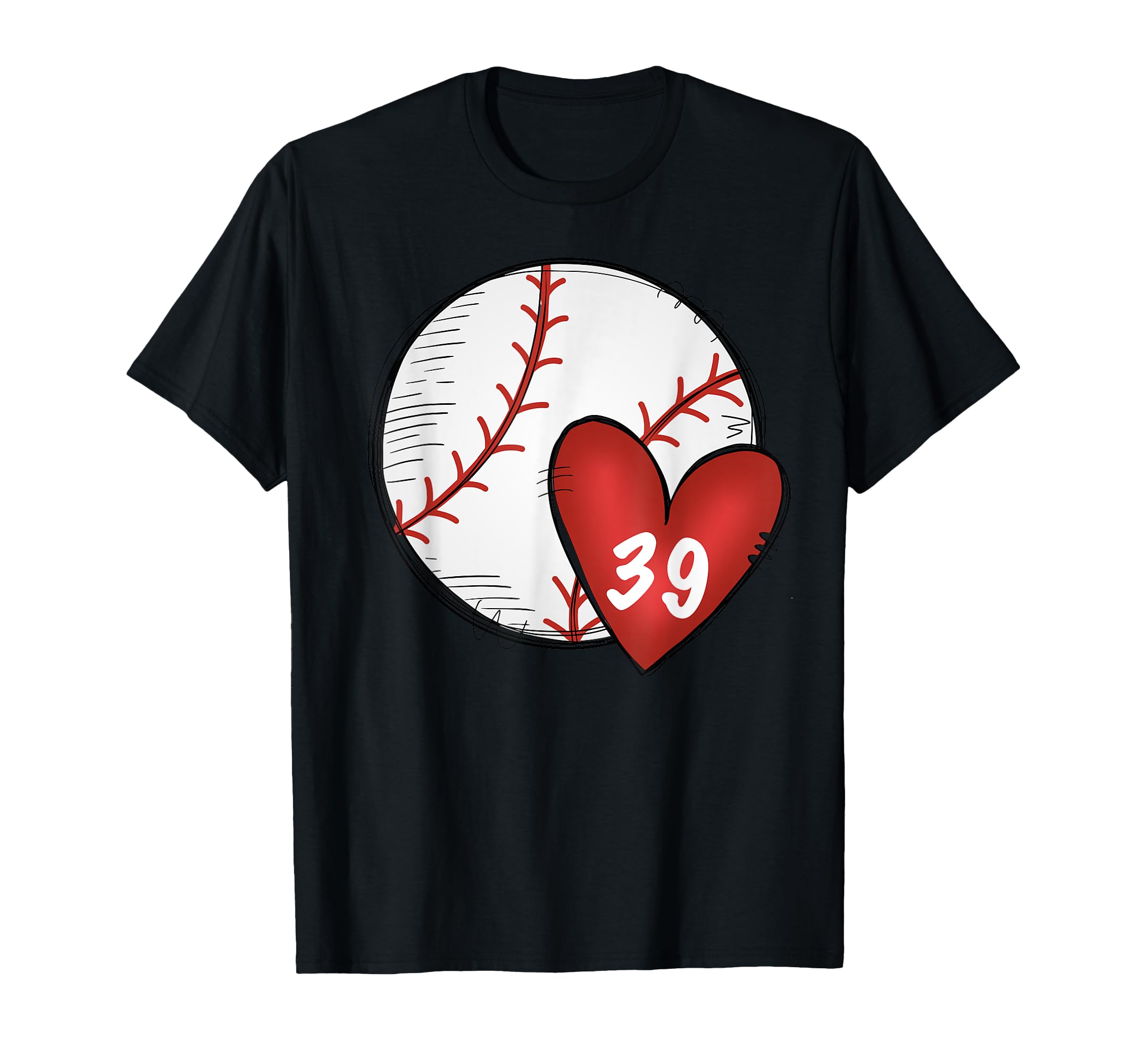 Womens Custom Baseball Mom Number 39 T-Shirt - Aesthetic Graphic Unisex - T-Shirt, Sweatshirt, Hoodie