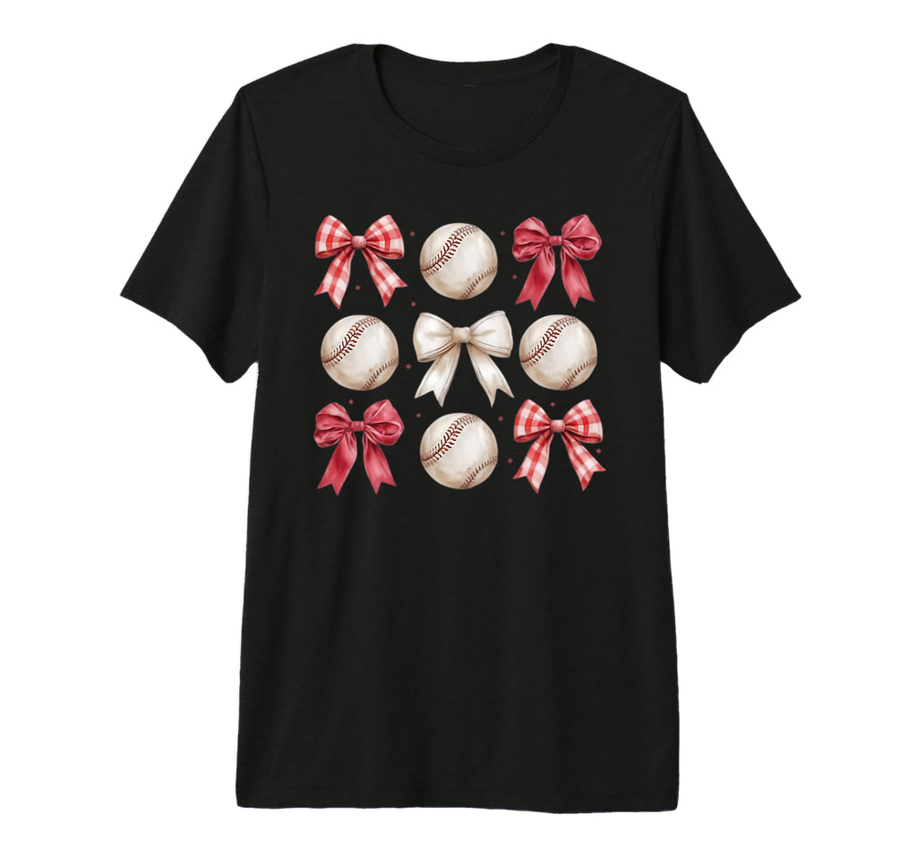 Baseball Coquette Bow Mom Sister Tri T-Shirt - Trendy Graphic Men Women - T-Shirt, Sweatshirt, Hoodie