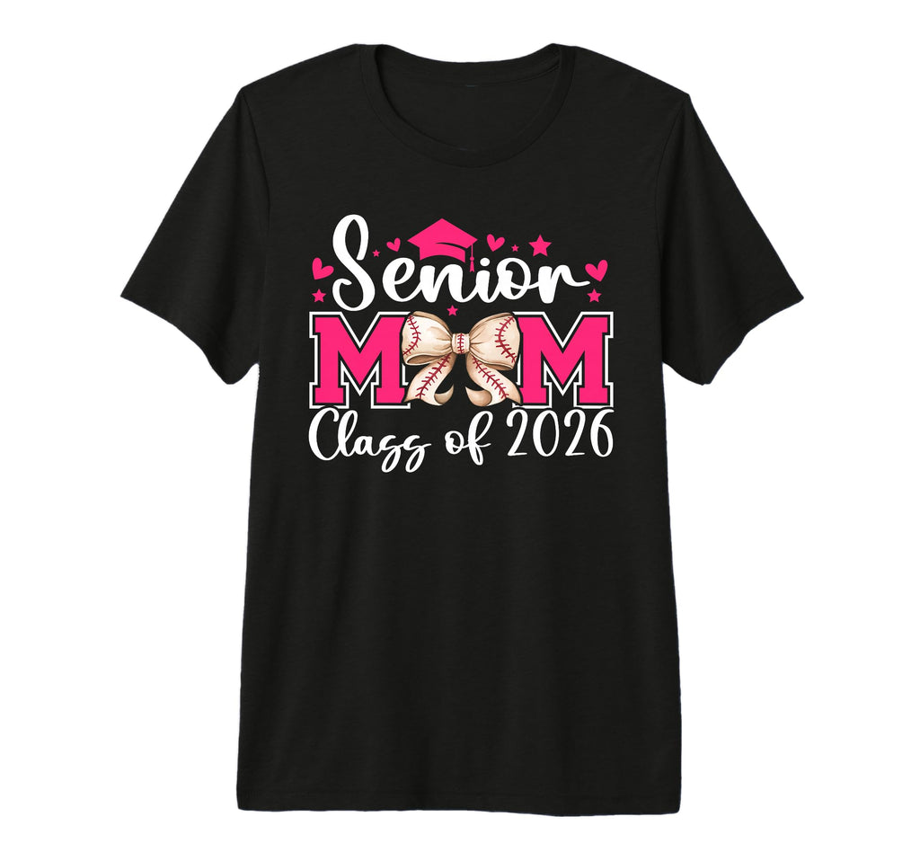 Baseball Senior Mom Class 2026 Baseball T-Shirt - Aesthetic Graphic Unisex - T-Shirt, Sweatshirt, Hoodie