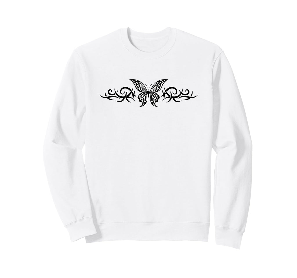 Fairycore Butterfly Tattoo Y2K Grunge Sweatshirt - Custom Art Print Unisex - T-Shirt, Sweatshirt, Hoodie
