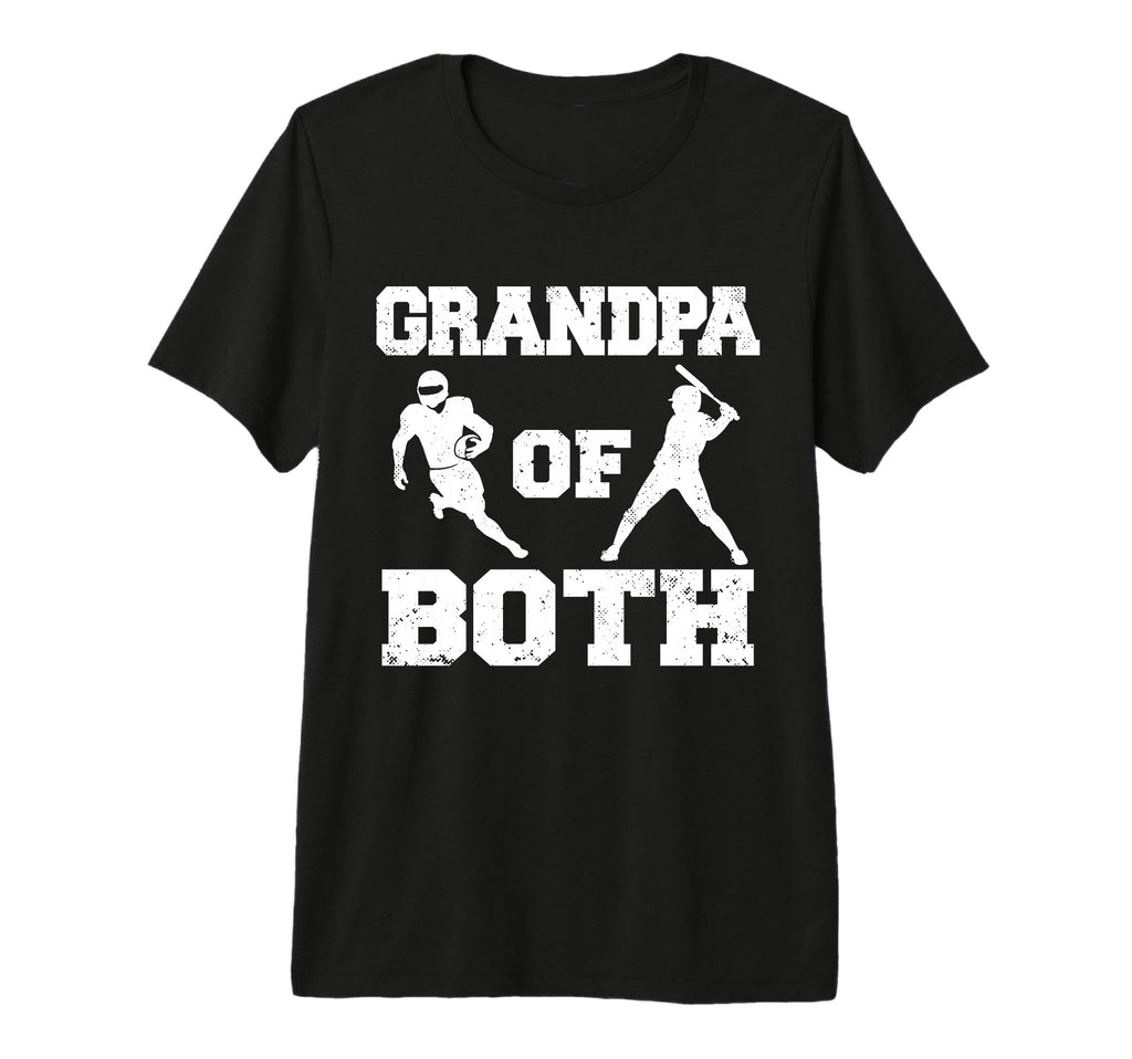 Mens Grandpa Both Funny Football Baseball T-Shirt - Graphic Print Unisex - T-Shirt, Sweatshirt, Hoodie
