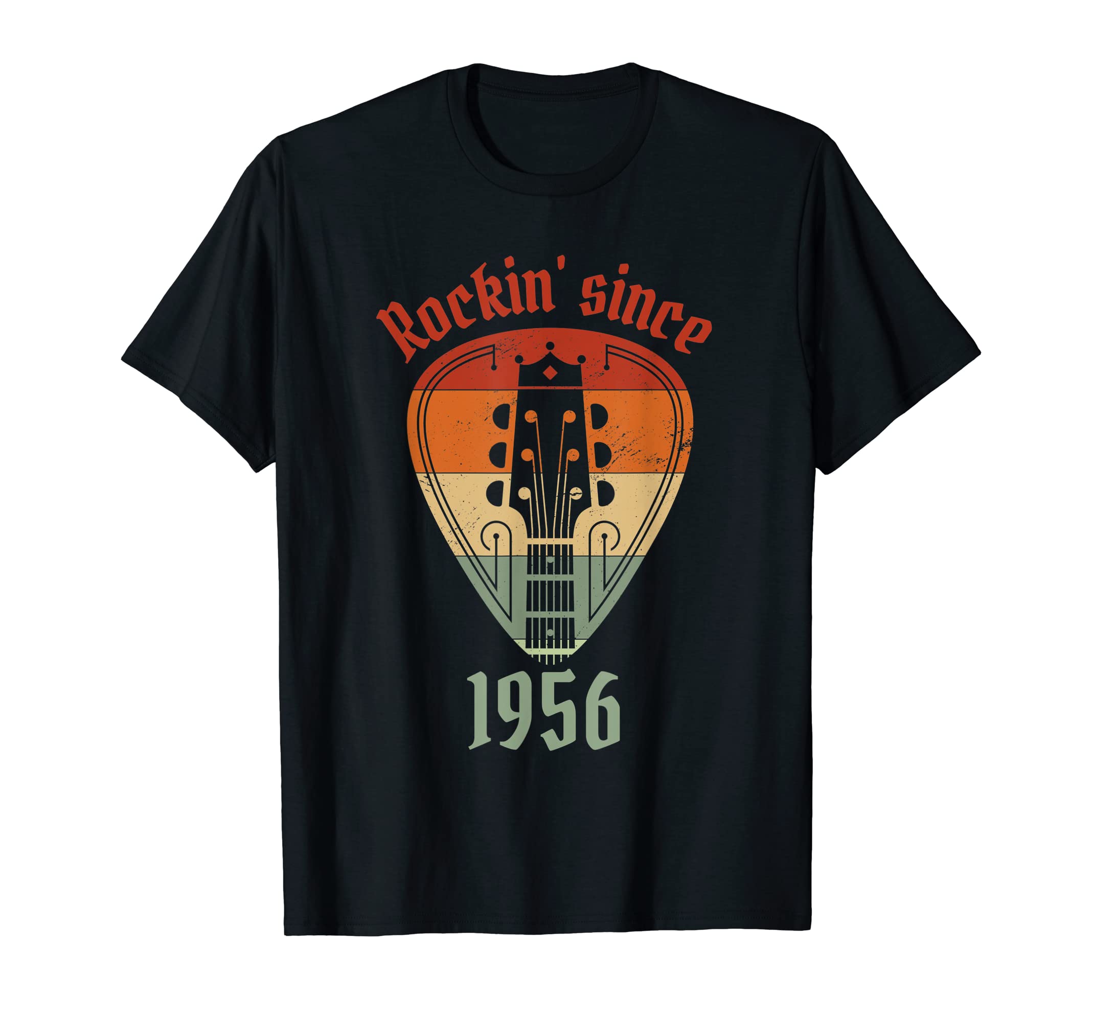 Rockin Since 1956 Rock Music Guitar T-Shirt - Novelty Apparel for Adults - T-Shirt, Sweatshirt, Hoodie