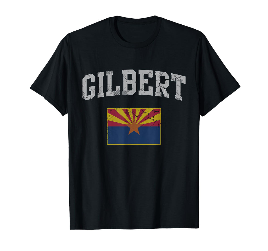 Gilbert Arizona State Flag Distressed T-Shirt - Novelty Apparel Unisex - T-Shirt, Sweatshirt, Hoodie