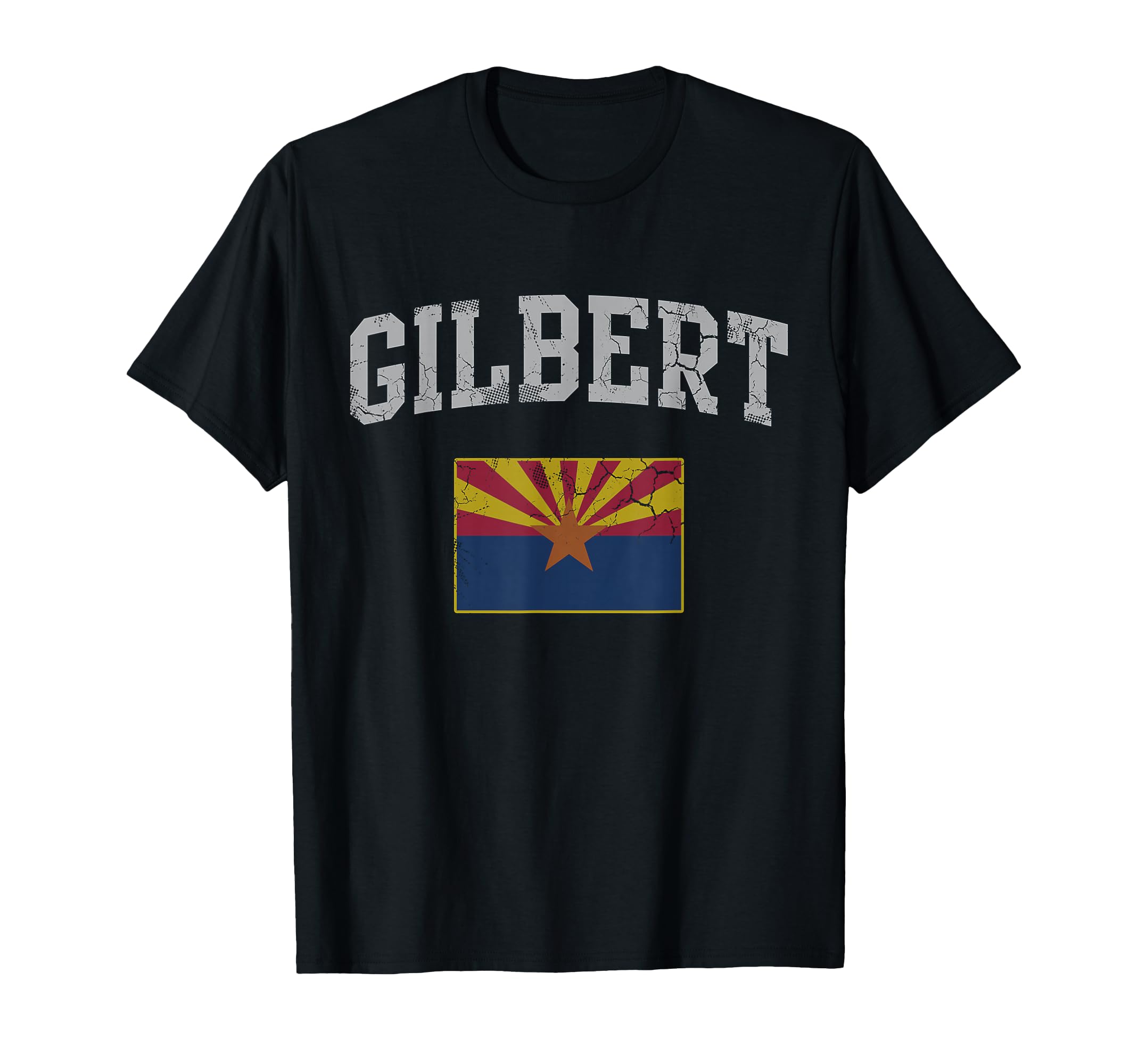 Gilbert Arizona State Flag Distressed T-Shirt - Novelty Apparel Unisex - T-Shirt, Sweatshirt, Hoodie