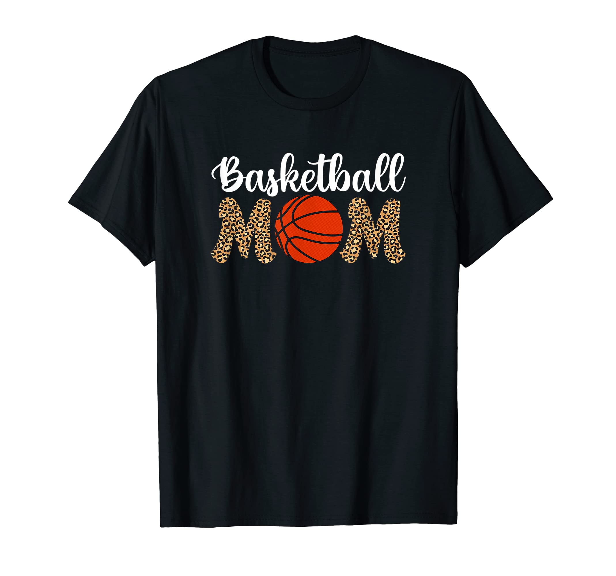 Basketball Mom Leopard Baket Mom Game T-Shirt - Novelty Apparel Men Women - T-Shirt, Sweatshirt, Hoodie