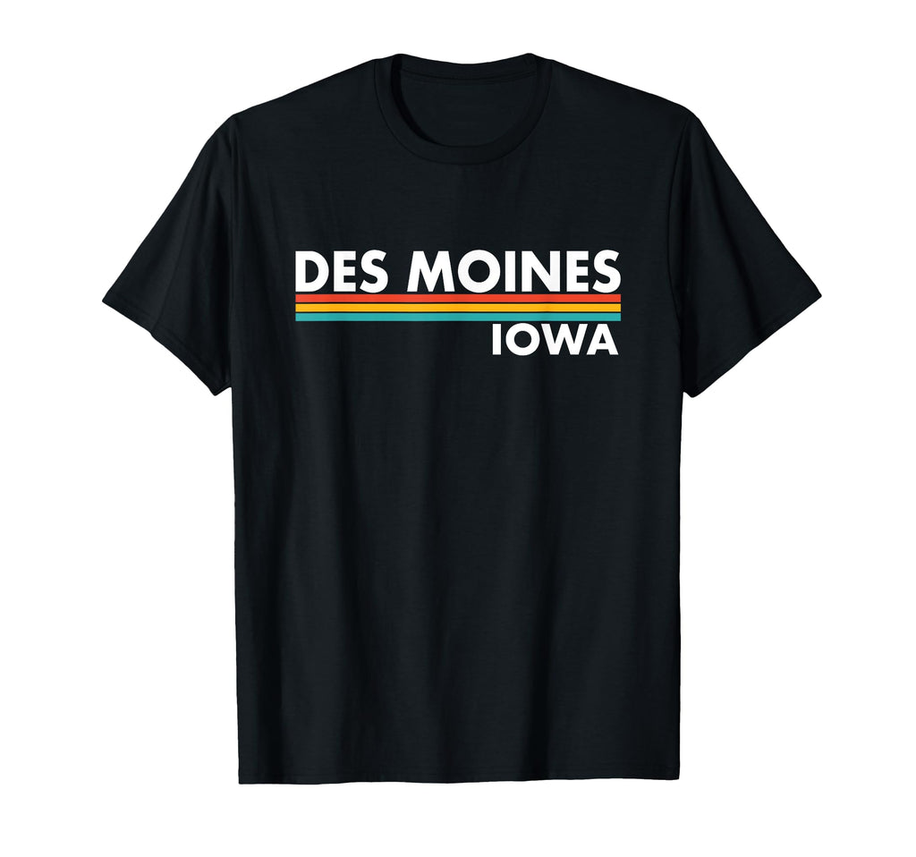 Des Moines Iowa Stripes T-Shirt - Minimalist Print Unisex - T-Shirt, Sweatshirt, Hoodie