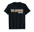Des Moines Iowa Stripes T-Shirt - Minimalist Print Unisex - T-Shirt, Sweatshirt, Hoodie