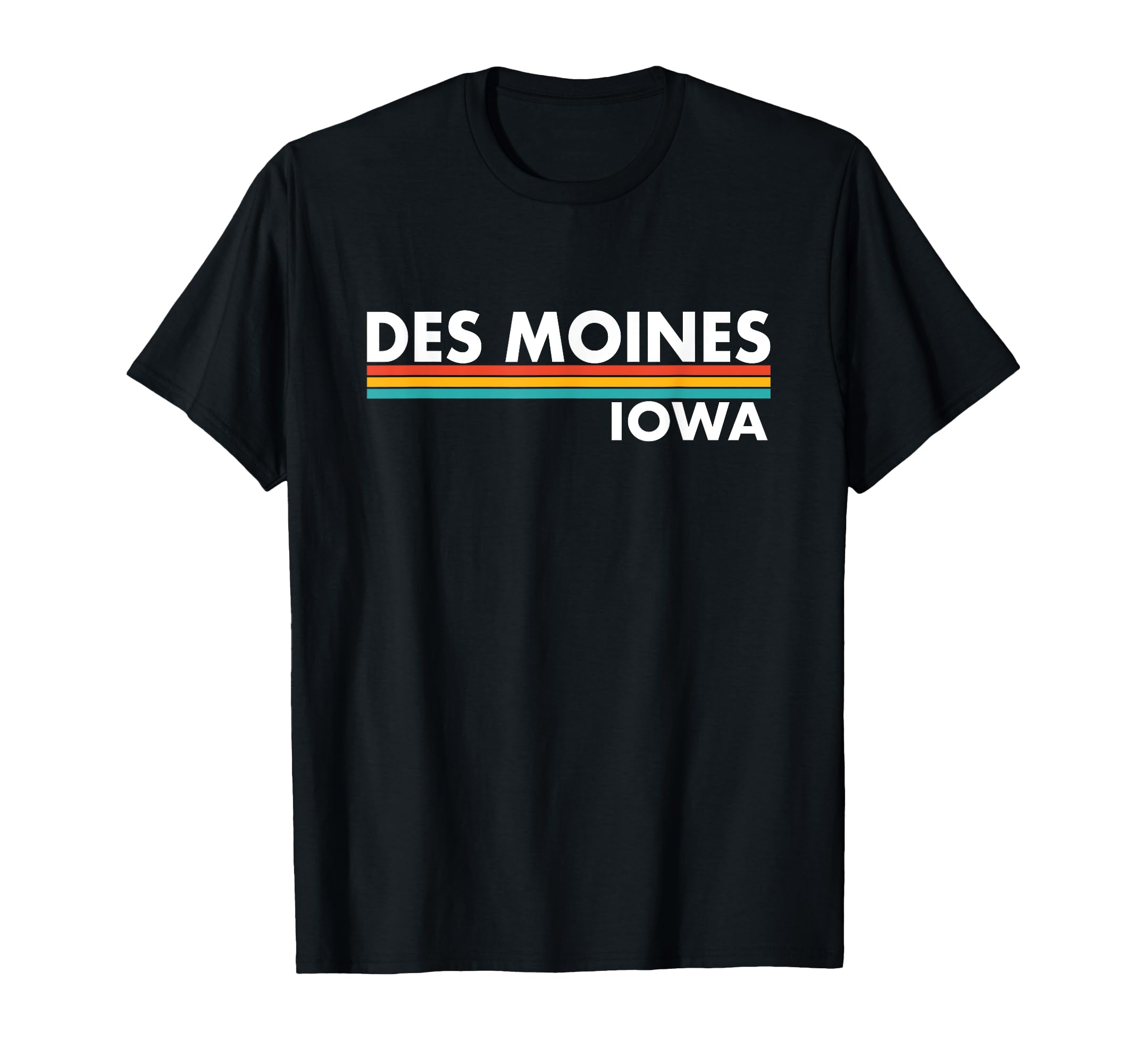 Des Moines Iowa Stripes T-Shirt - Minimalist Print Unisex - T-Shirt, Sweatshirt, Hoodie