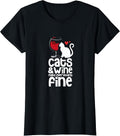 Funny Wine Cat Lover Gifts - Adult & Kids T-Shirts, Sweatshirts & Hoodies apparel design preview 1