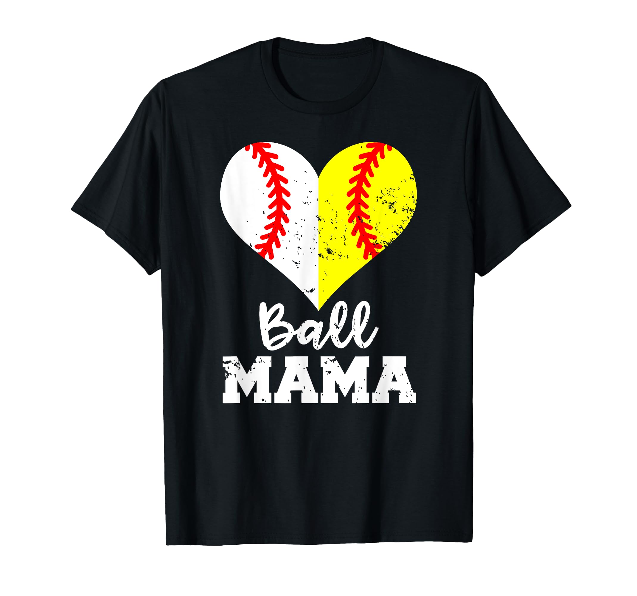 Ball Mama Funny Baseball Softball Mama T-Shirt - Graphic Print Unisex - T-Shirt, Sweatshirt, Hoodie