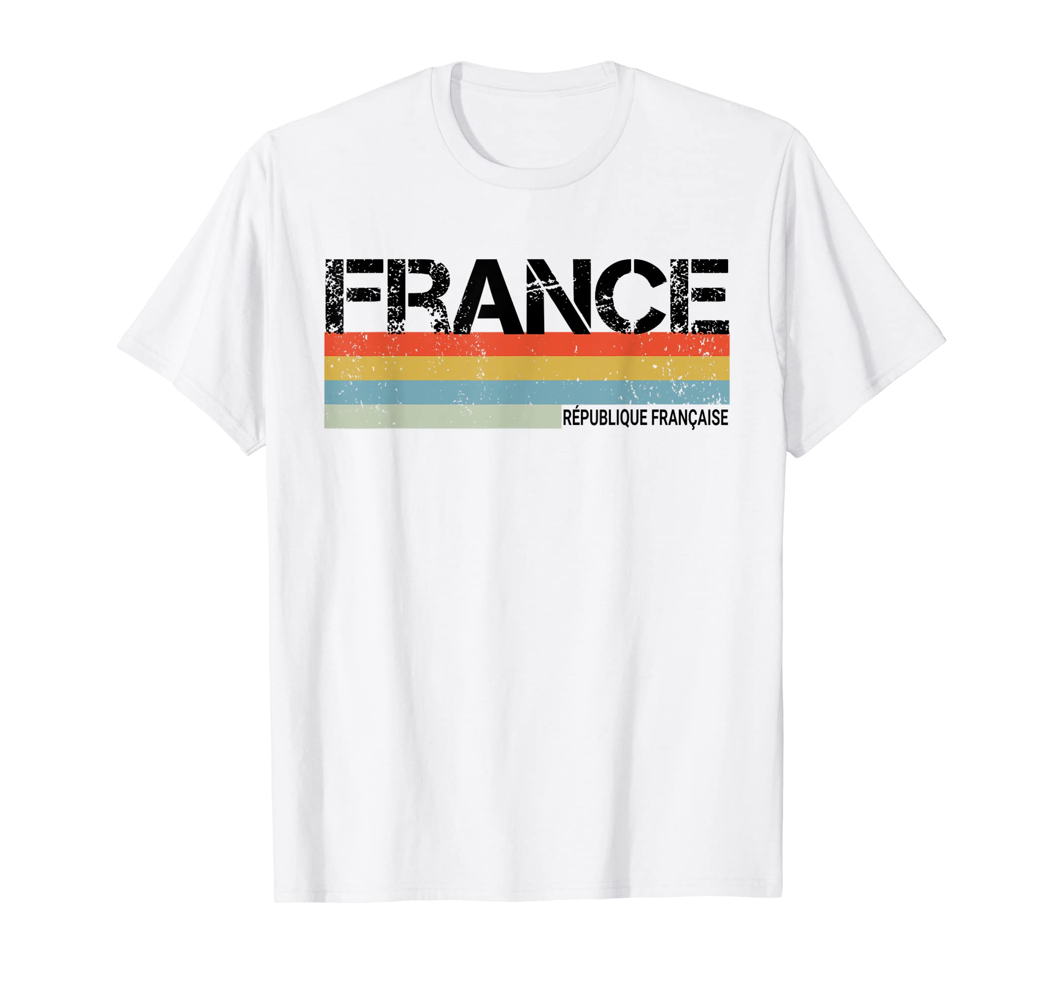 France Republique Francaise Stripes T-Shirt - Minimalist Print for Adults - T-Shirt, Sweatshirt, Hoodie