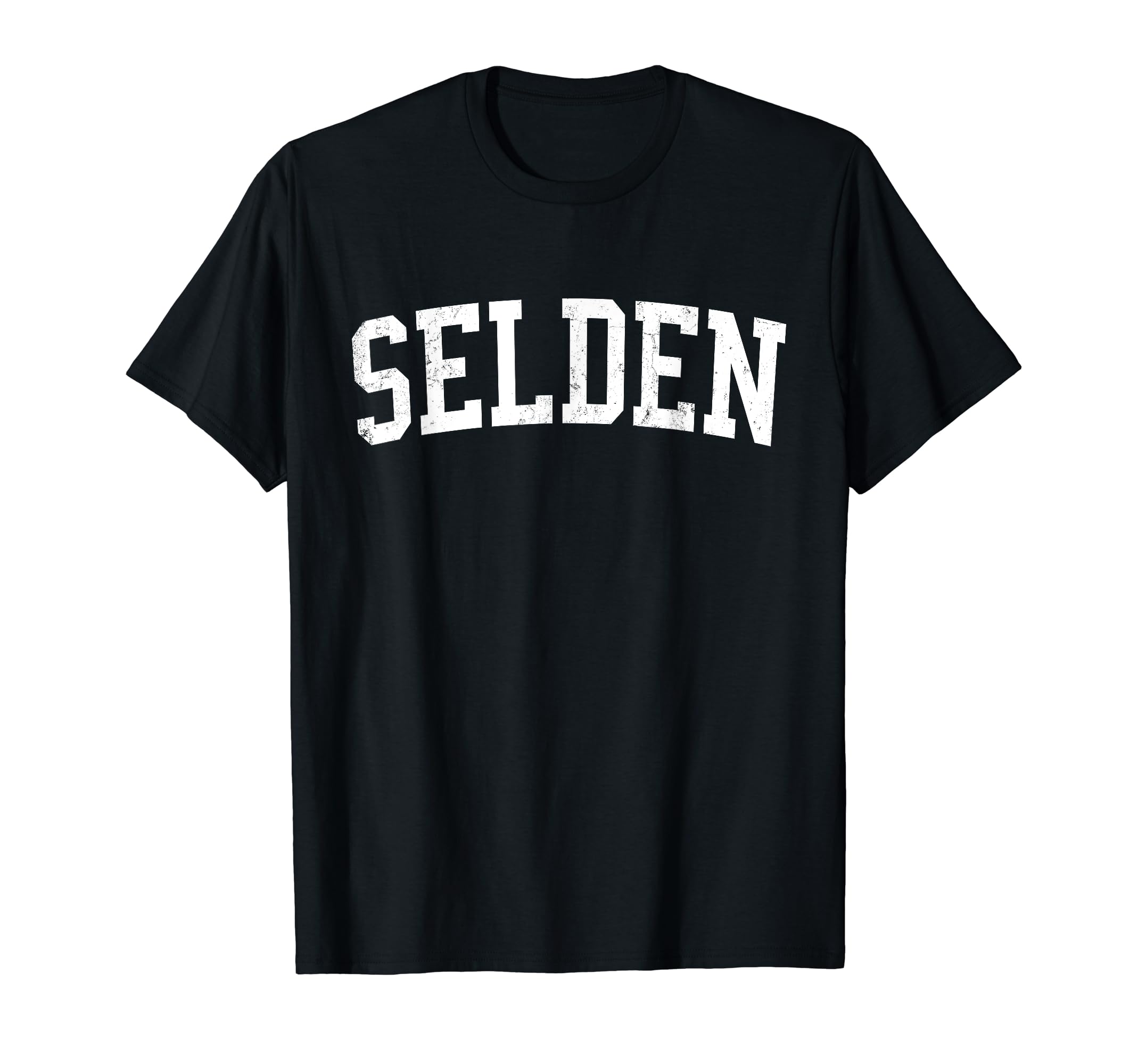 Selden Ny Distressed White Varsity T-Shirt - Novelty Apparel Men Women - T-Shirt, Sweatshirt, Hoodie