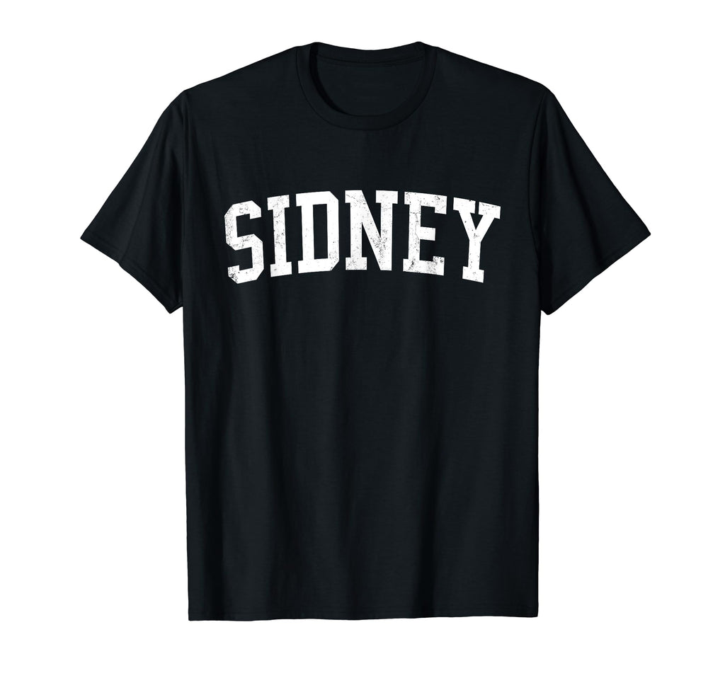Sidney Oh Distressed White Varsity T-Shirt - Unique Graphic for Adults - T-Shirt, Sweatshirt, Hoodie