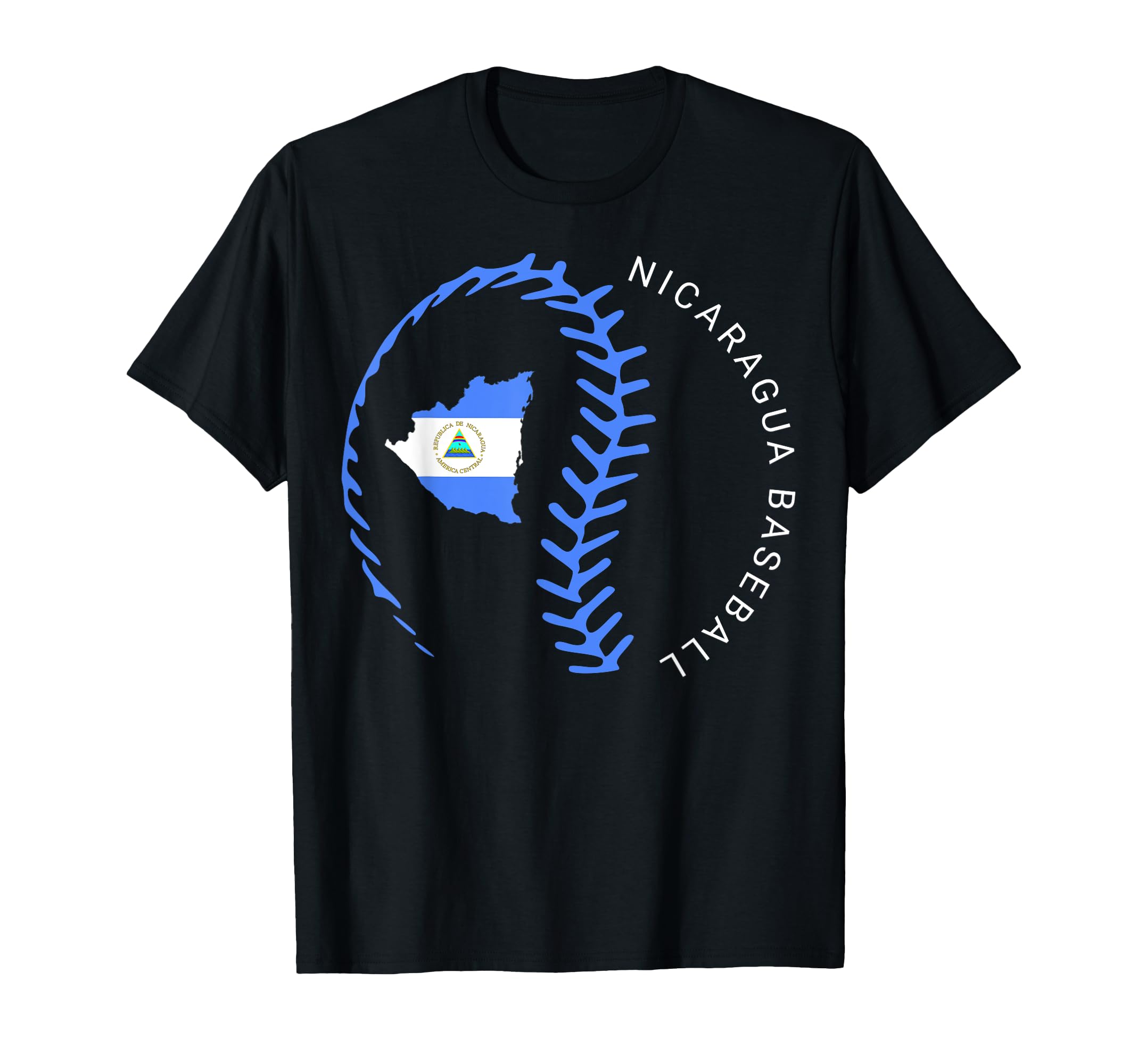 Nicaragua Baseball Nicaraguan Flag T-Shirt - Trendy Graphic for Adults - T-Shirt, Sweatshirt, Hoodie