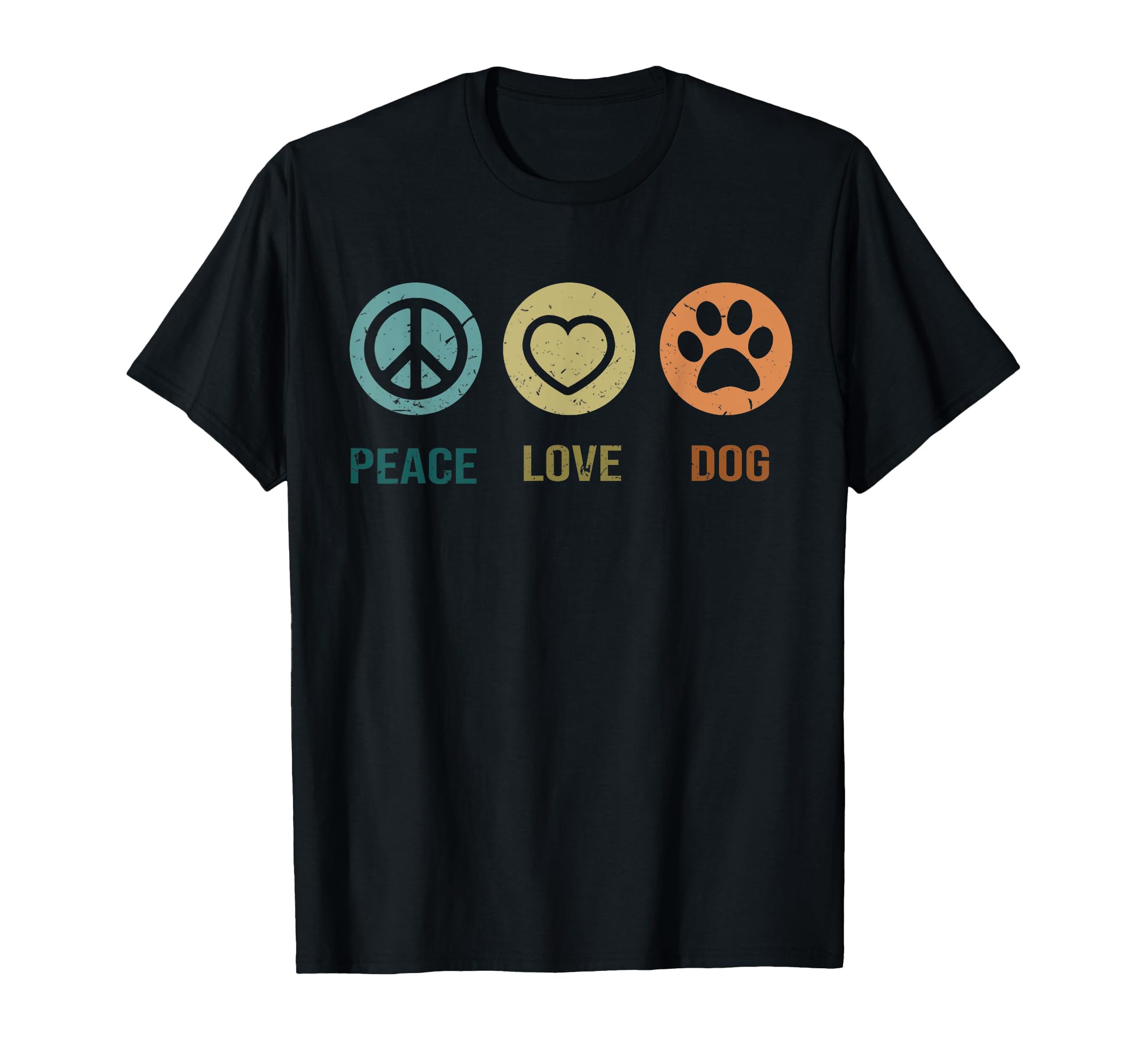 Peace Love Dog Funny Dog Lover Gifts T-Shirt - Custom Art Print Men Women - T-Shirt, Sweatshirt, Hoodie