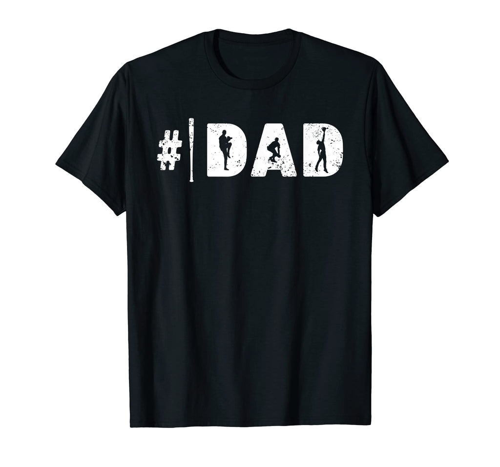 Mens Baseball Dad Best Dad Number One T-Shirt - Minimalist Print Unisex - T-Shirt, Sweatshirt, Hoodie