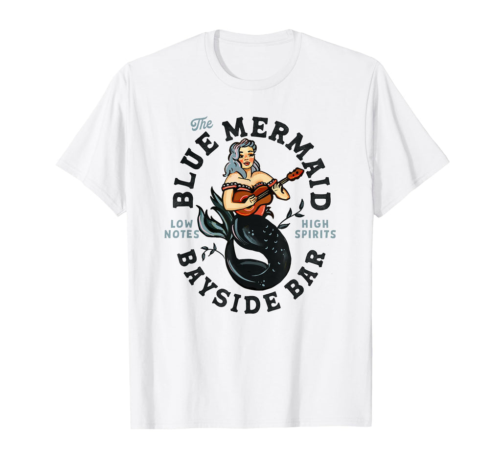 Sailor Mermaid Tattoo Guitar Playing T-Shirt - Streetwear Style for Adults - T-Shirt, Sweatshirt, Hoodie