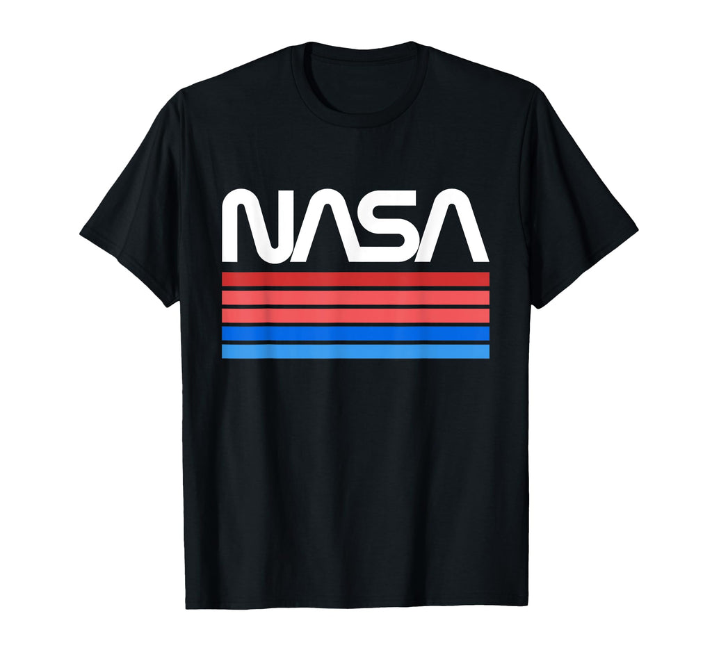 Nasa Stripe Worm Logo T-Shirt - Minimalist Print Men Women - T-Shirt, Sweatshirt, Hoodie